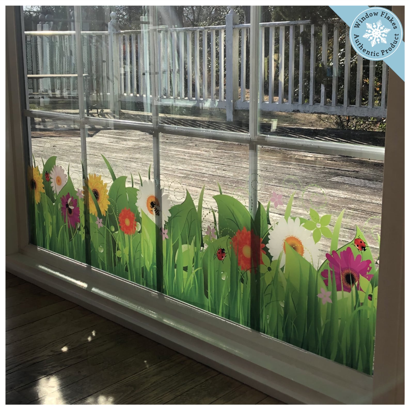 Wild Grass Window Cling Border With Flowers and Insects Etsy