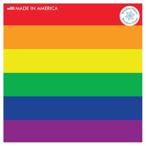 Rainbow PRIDE Flag Window Cling, Privacy Film, Reusable Decor