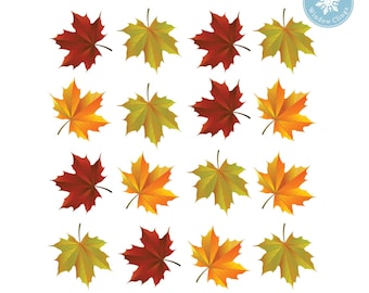 30 Large Fall Leaf Window Cling Home Decor Decals. Double Sided Bright Colorful Vinyl Thanksgiving Reusable Decorations. Made in America.