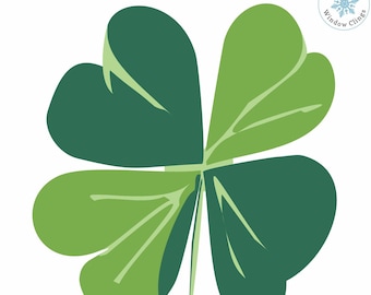 Window Flakes St. Patrick's Day Large and XL Irish Shamrock Window Cling Decal.