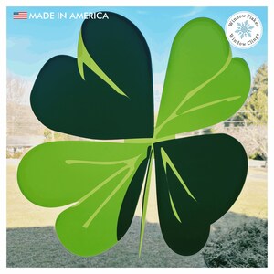 Irish 4 Leaf Clover Decal 2-Pack – Glossy Green, Ireland Flag Theme – Car Truck Window Sticker