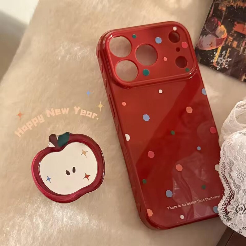 iPhone Case Apple Polka Dot Mirror Shockproof Cover image 3