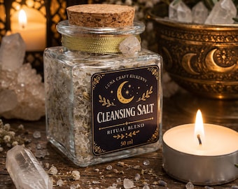Ritual Bath Salts Set + Candle + Intention Card