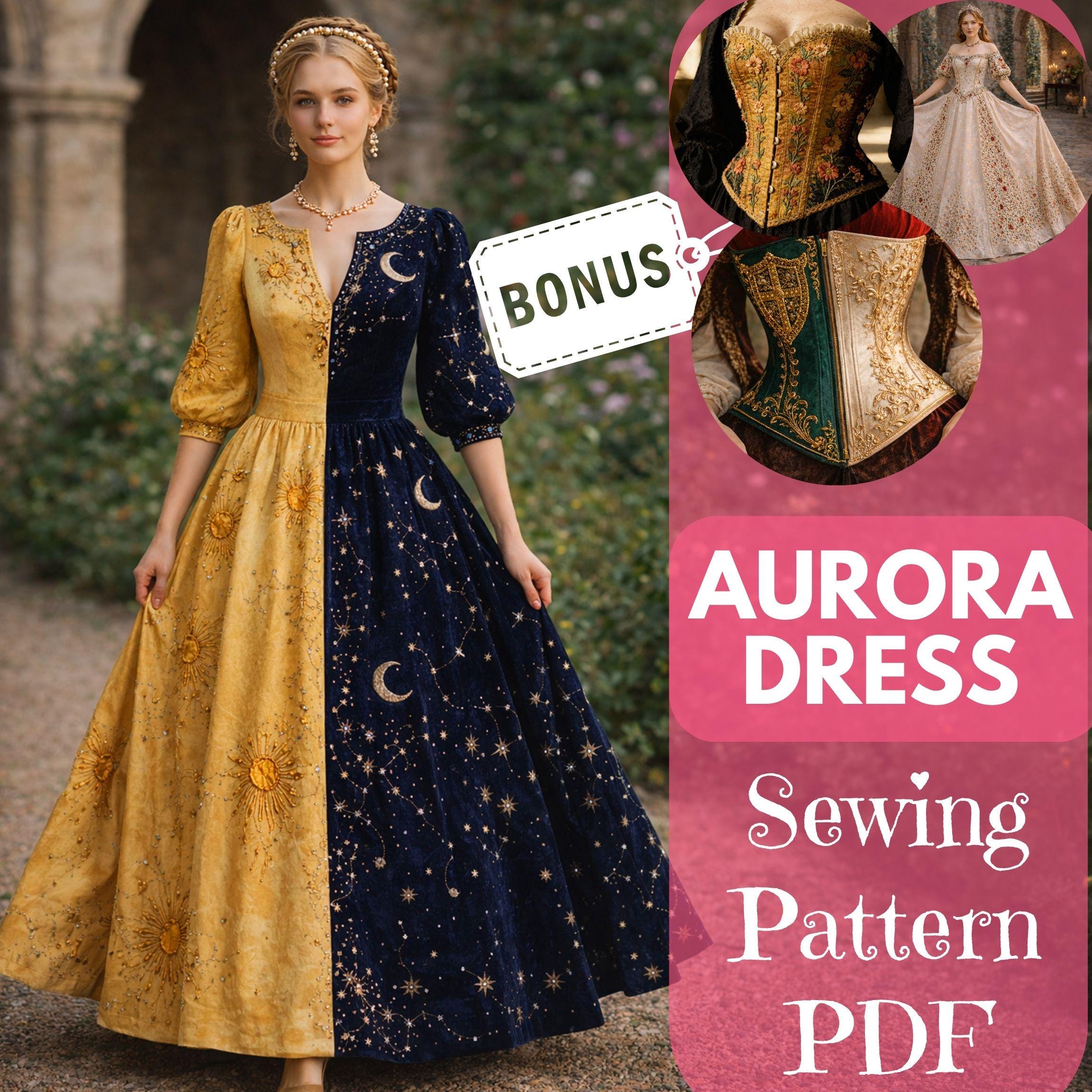 Printable Renaissance Dress Patterns Renaissance Dress Sewing Pattern - Victorian Ball Gown Pattern ...