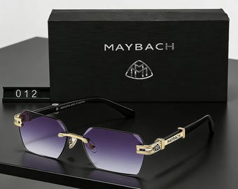 Gafas de sol de alta gama con temática Maybach, gafas de sol polarizadas de lujo para conducir, gafas clásicas para hombre, regalos para él.