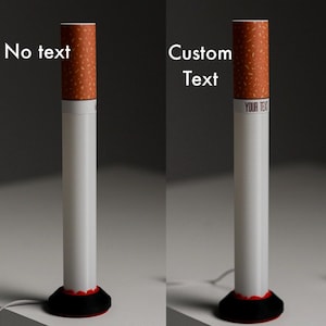 Leopard Cigarette Lamp, Custom Label Available, Modern Table Lamp, Personalized gift, Ambient Night Light, Minimalist Tube Light image 6