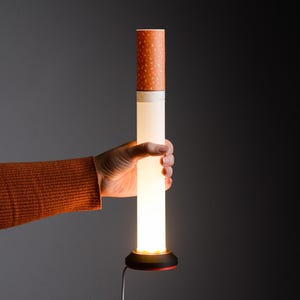 Leopard Cigarette Lamp, Custom Label Available, Modern Table Lamp, Personalized gift, Ambient Night Light, Minimalist Tube Light image 14