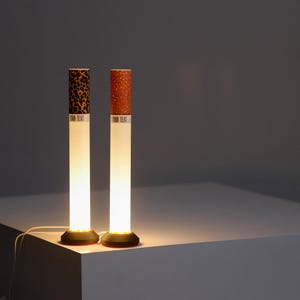 Leopard Cigarette Lamp, Custom Label Available, Modern Table Lamp, Personalized gift, Ambient Night Light, Minimalist Tube Light image 18