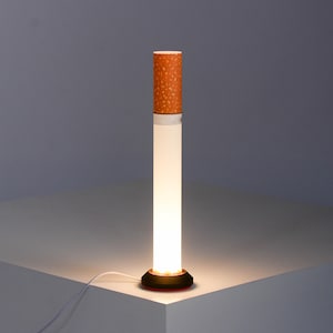 Leopard Cigarette Lamp, Custom Label Available, Modern Table Lamp, Personalized gift, Ambient Night Light, Minimalist Tube Light image 11