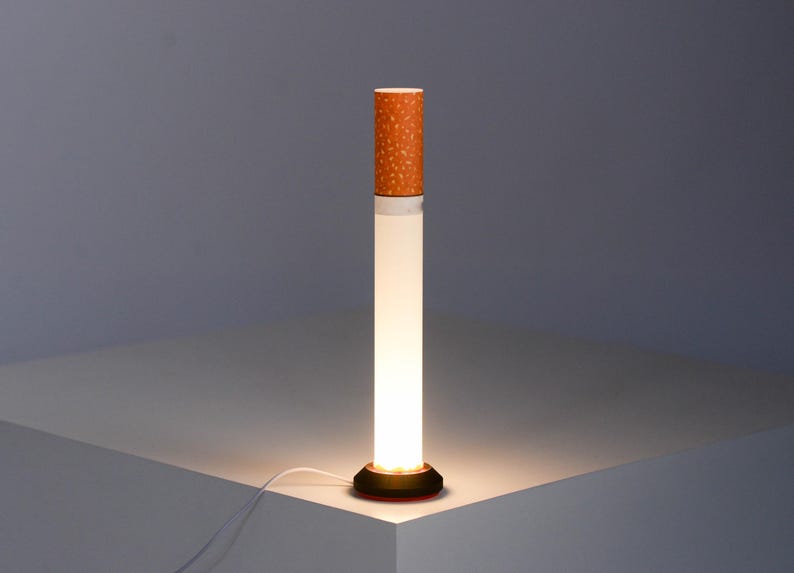 Leopard Cigarette Lamp, Custom Label Available, Modern Table Lamp, Personalized gift, Ambient Night Light, Minimalist Tube Light image 11