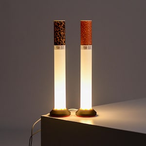 Leopard Cigarette Lamp, Custom Label Available, Modern Table Lamp, Personalized gift, Ambient Night Light, Minimalist Tube Light image 10