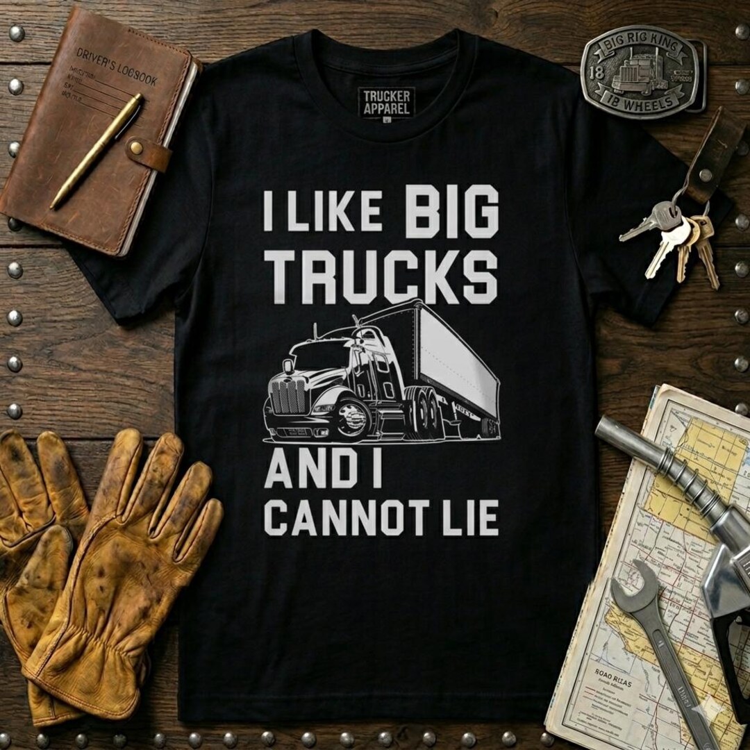 I Like Big Trucks Shirt Funny Truck Driver Gift Big Rig Humor Tee, 18 ...