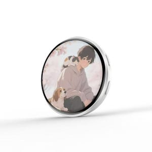 Insignia magnética NFC con LED – Pantalla táctil programable para cosplay y anime (vídeo/GIF)