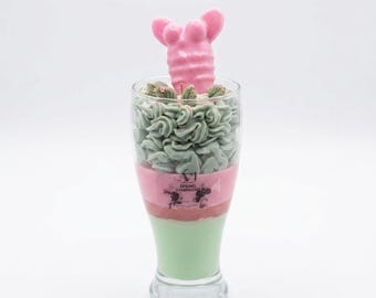 Sinfonia di Primavera dessert artigianale candela fatta a mano fiori panna montata regalo candela regalo festa della mamma