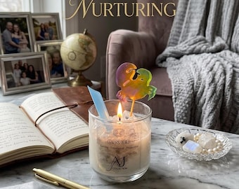 Vela hecha a mano con el símbolo del signo zodiacal Cáncer, que representa la emotividad y el cuidado, un regalo especial.