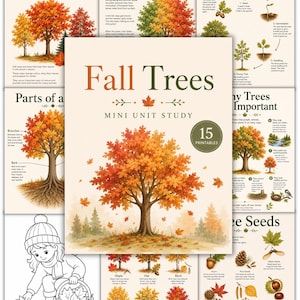 Fall Trees Mini Unit Study | Autumn Nature Learning Printables (PDF)