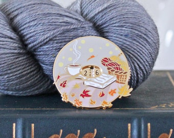 Limited Edition Autumn Row Counter Pin - Hard Enamel Pin Knitters Flair