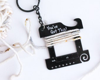Matte Black 'You've Got this!' Knitter's Keychain Multi Tool