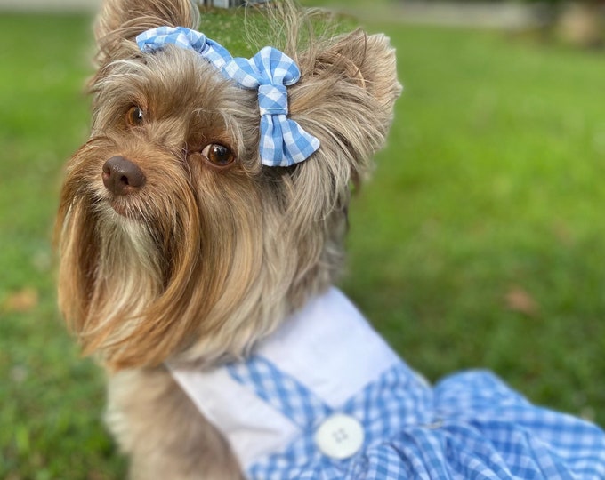 Blue/white checkered dress perfect for Halloween Pet/Dog Costume