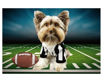 Referee Dog Shirt/costume for small dogs great for sporting events , parties, Halloween!