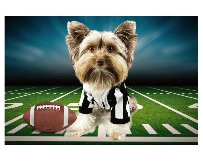 Referee Dog Shirt Costume for Small Dogs, Sporting Events Party Wear