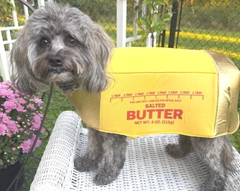 Butter Dog Costume, Funny Food Dog Costume, Stick of Butter Pet Costume, Halloween Dog Costume, Unique Pet Costume for SMALL breeds!