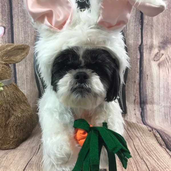 Custom Bunny costume for small breed dogs