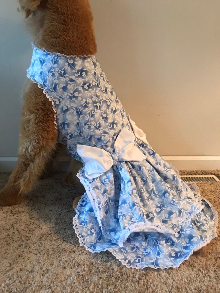 Floral Large breed (golden retriever size) dog dress