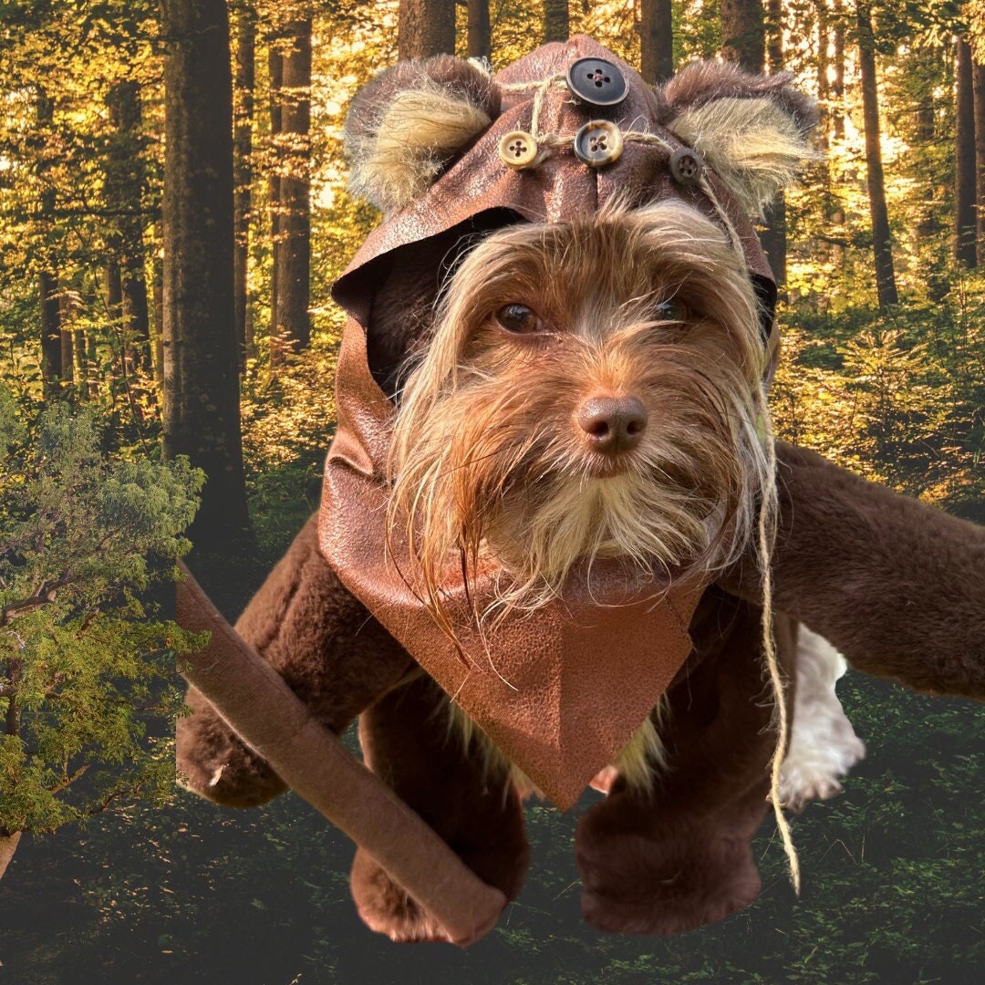 Buy Adorable Furry Dark Brown Woodland Dog Halloween Costume With Hood Online in India Etsy