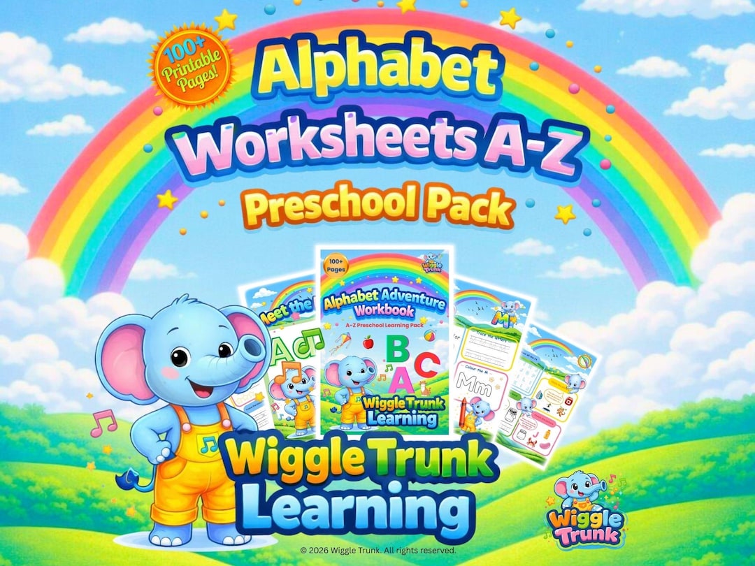 Alphabet Worksheets A-Z Preschool Learning Pack | 100+ Pages (digital ...