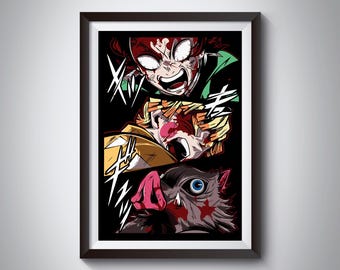 Tanjerino Slayer konsttryck – handritad illustration i mangastil (digital nedladdning)