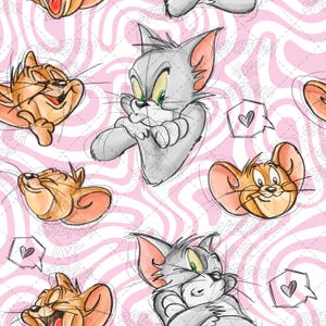 Handgjort KATT OCH RUTTS Sömlöst Mönster Krämfärgat – Sublimering, Tyg, Scrapbooking (Digital Nedladdning)