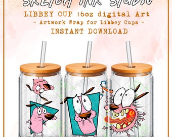 Dog Crazy (No Ai) 16oz Libbey Glass Can Wrap PNG 300 DPI – Sublimation Tumbler Design Digital Download