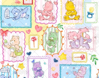 Handgjort Nallebjörns Doodle Sömlöst Mönster Krämfärgat – Sublimering, Tyg, Scrapbooking (Digital Nedladdning)