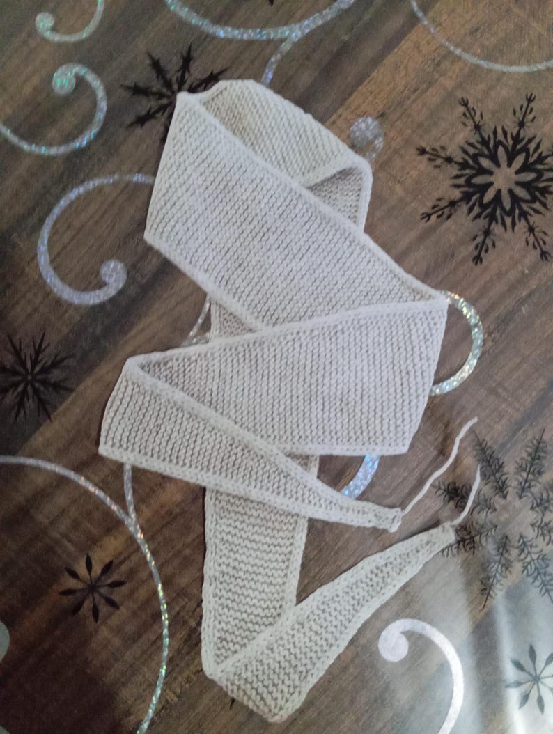 Knitting Scarf PDF Pattern – Sophie Mini Scarf & Thin Shawl, Beginner-Friendly, Quick Knit, One-Skein, German, German and Spanish Pattern image 7