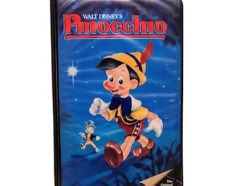 Walt Disney PINOCCHIO BLACK Diamond VHS 1985 Black Clamshell