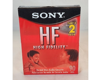 Kaseta magnetofonowa Sony Hi Fidelity 90 minut, 2 sztuki, standardowa, 90-minutowa, pusta, opakowanie 2 szt.