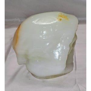 5.28lb Natural Onyx Vetro Quartz Hand Carved Death Skull Healing~Skeletor MOTU image 5