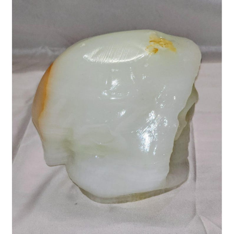 5.28lb Natural Onyx Vetro Quartz Hand Carved Death Skull Healing~Skeletor MOTU image 5