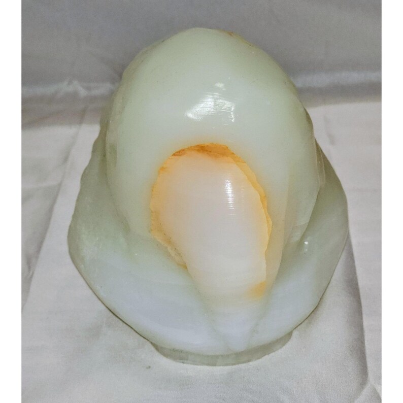 5.28lb Natural Onyx Vetro Quartz Hand Carved Death Skull Healing~Skeletor MOTU image 4