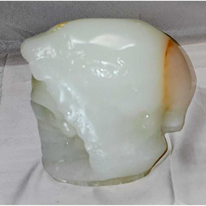 5.28lb Natural Onyx Vetro Quartz Hand Carved Death Skull Healing~Skeletor MOTU image 3