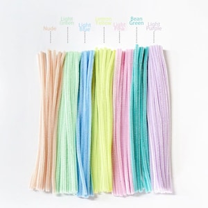 6mm Pipe Cleaners 100 Stems per Bundle, Assorted Color Chenille Stems Bulk, Soft Craft Sticks for DIY Crafts, Kids Projects & Decorations Mix-Macaron
