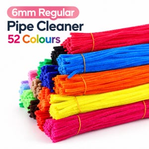 100pcs 6mm×30cm Regular Pipe Cleaners for DIY Crafts