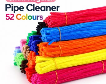 100pcs 6mm×30cm Regular Pipe Cleaners for DIY Crafts