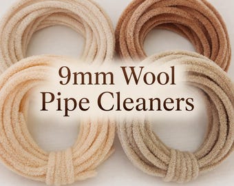 9mm*120cm Wool Pipe Cleaners, Soft Chenille Stems for DIY Crafts, Plush Fuzzy Sticks for Animals, Flowers & Handmade Projects