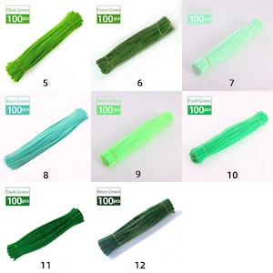 6mm Pipe Cleaners 100 Stems per Bundle, Assorted Color Chenille Stems Bulk, Soft Craft Sticks for DIY Crafts, Kids Projects & Decorations image 4