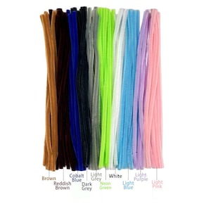 6mm Pipe Cleaners 100 Stems per Bundle, Assorted Color Chenille Stems Bulk, Soft Craft Sticks for DIY Crafts, Kids Projects & Decorations Mix-Bright