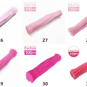 6mm Pipe Cleaners 100 Stems per Bundle, Assorted Color Chenille Stems Bulk, Soft Craft Sticks for DIY Crafts, Kids Projects & Decorations image 7