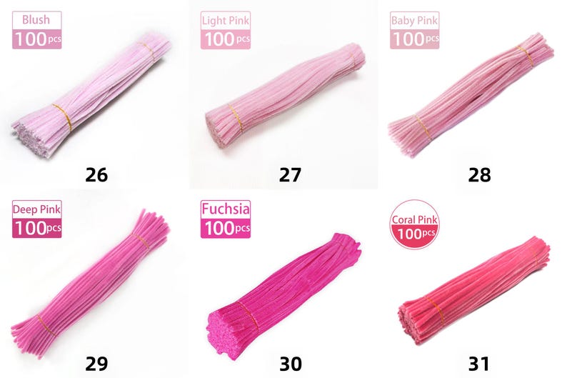 6mm Pipe Cleaners 100 Stems per Bundle, Assorted Color Chenille Stems Bulk, Soft Craft Sticks for DIY Crafts, Kids Projects & Decorations image 7