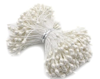 Pearl Flower Stamens, Floral Pistil Bundle, DIY Flower Centers, Bouquet Craft Supplies